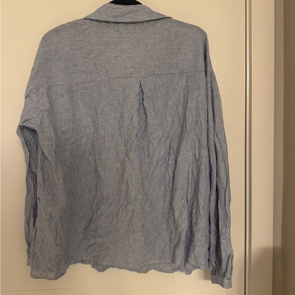 Zara Light Blue Pinstripe Shirt - Picture 8 of 8